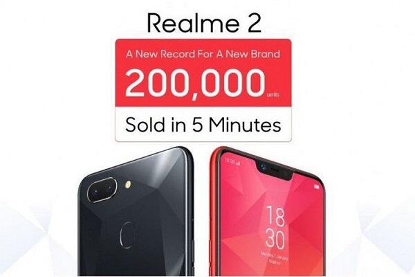 Gokil! Hanya dalam 5 Menit, 200 Ribu Realme 2 Ludes Terjual di India! 