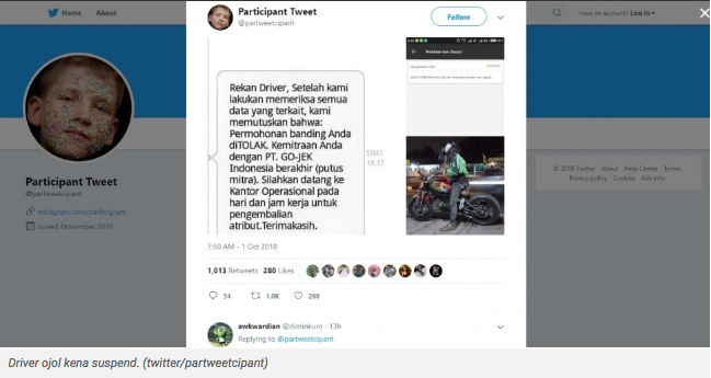 Driver Ojol Ini Dipecat, Alasannya Bikin Kesal Netizen