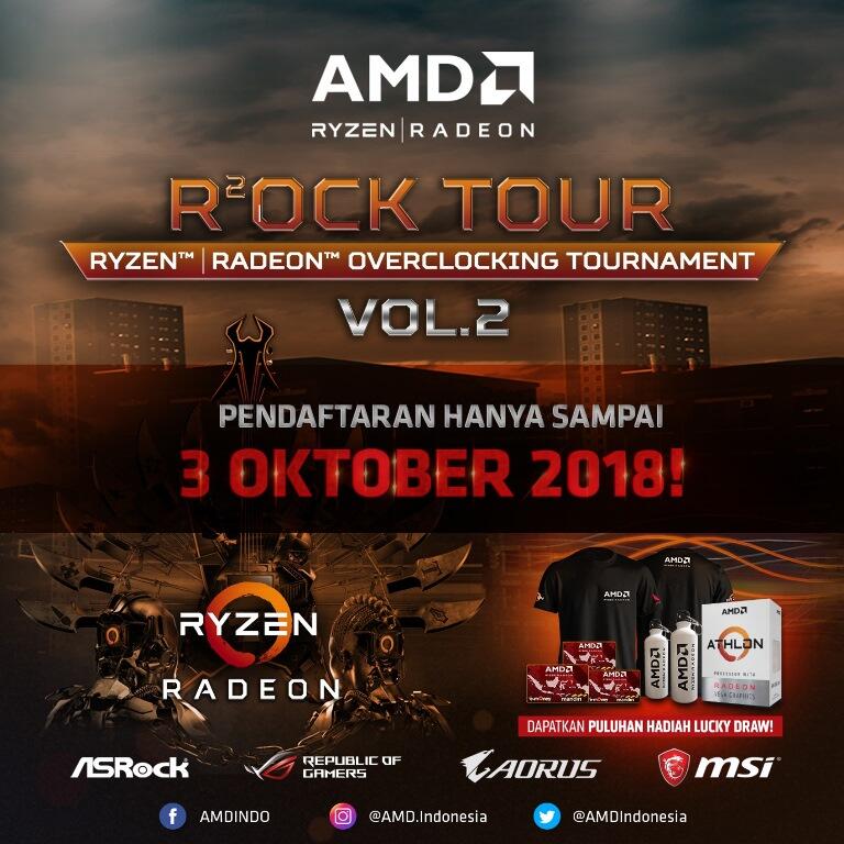 Yuk Ikuti Turnamen Overclocking AMD ROCK TOUR VOL. 2 Total Hadiah >100 JUTA RUPIAH!