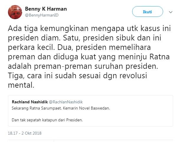 Dampak Hoax Ratna Sarumpaet: Presiden Jokowi Dituduh Suruh Preman Lakukan Kekerasan