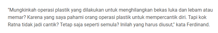 Polisi: Ratna Sarumpaet Daftar Dulu ke RS Bina Estetika, Tak Tiba-tiba