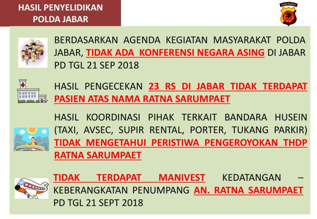 Polisi Buktikan Ratna Sarumpaet Pembohong dan Menebar Hoax Penganiayaan