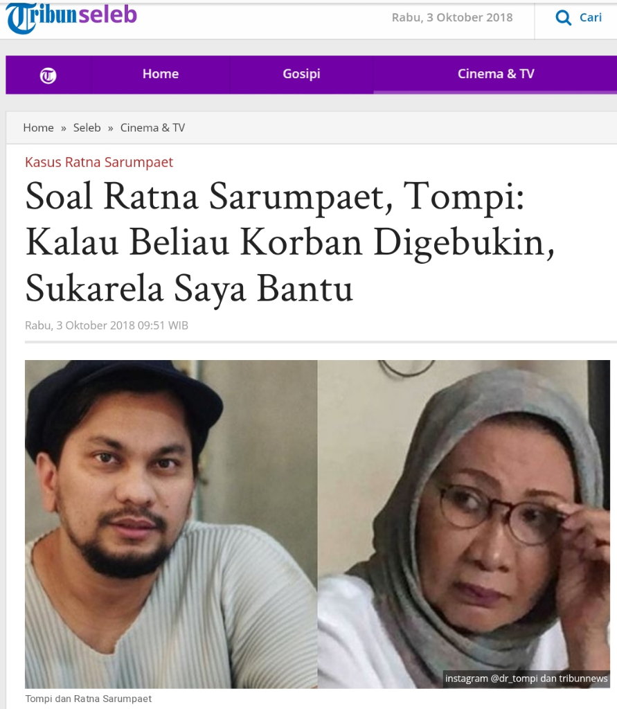 Balas Fadli Zon, Tompi Siap Periksa Ratna Sarumpaet Jika Benar Korban
