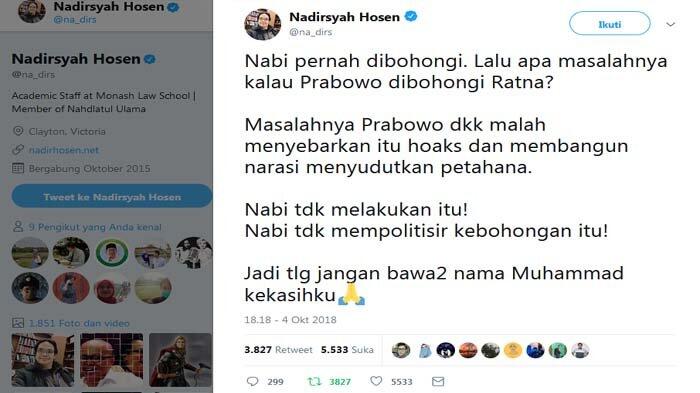 Anak Amien Rais Kaitkan Kasus Ratna Sarumpaet dengan Kisah Nabi