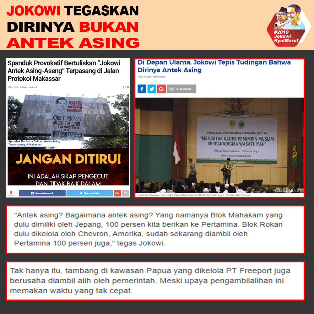 Jokowi Tegaskan Dirinya Bukan Antek Asing