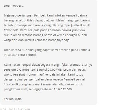 WASPADA PENIPUAN ASURANSI TOKOPEDIA DAN TOKIO MARINE !!!