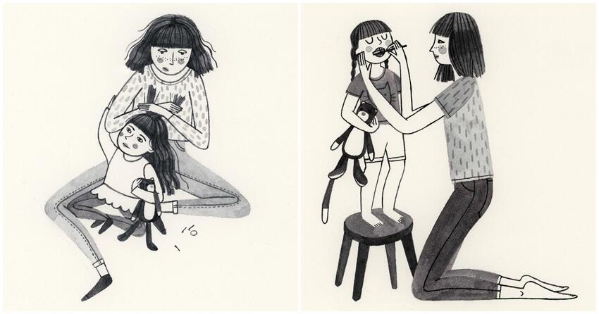 18 Ilustrasi Paling Menyentuh yang Gambarkan Kasih Sayang Ibu