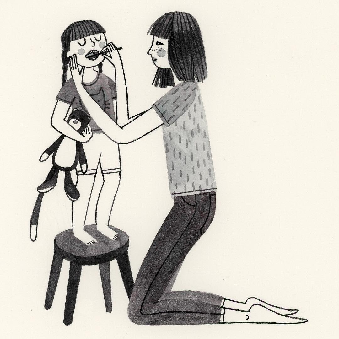 18 Ilustrasi Paling Menyentuh yang Gambarkan Kasih Sayang Ibu