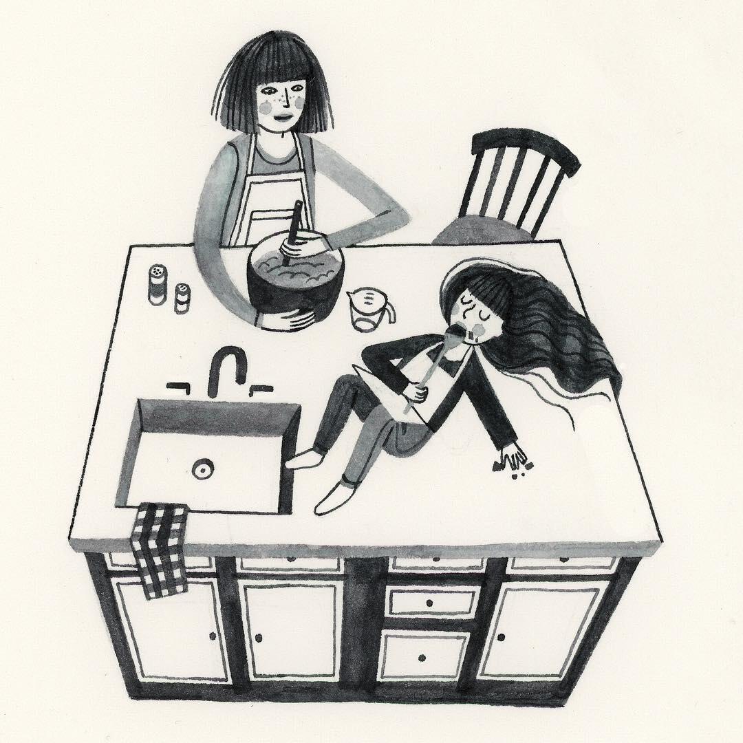 18 Ilustrasi Paling Menyentuh yang Gambarkan Kasih Sayang Ibu