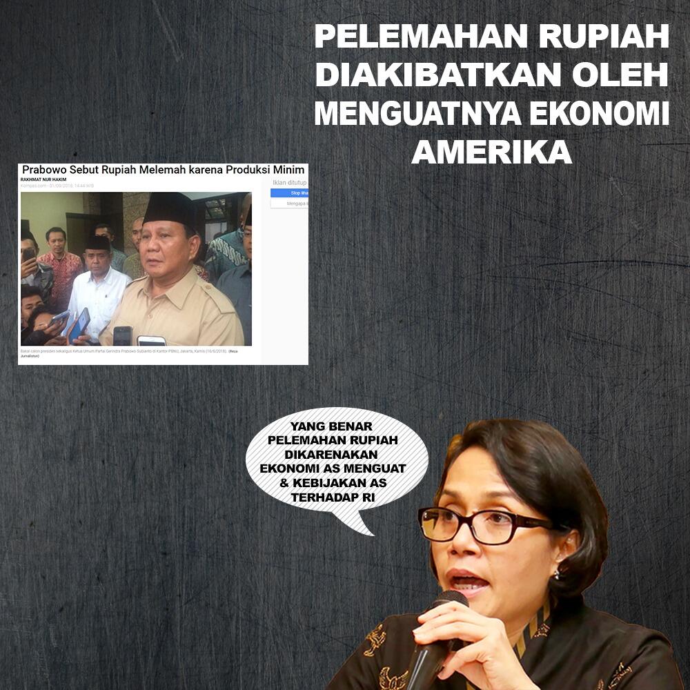 Pelemahan Rupiah di Akibatkan Oleh Menguatnya Ekonomi Amerika