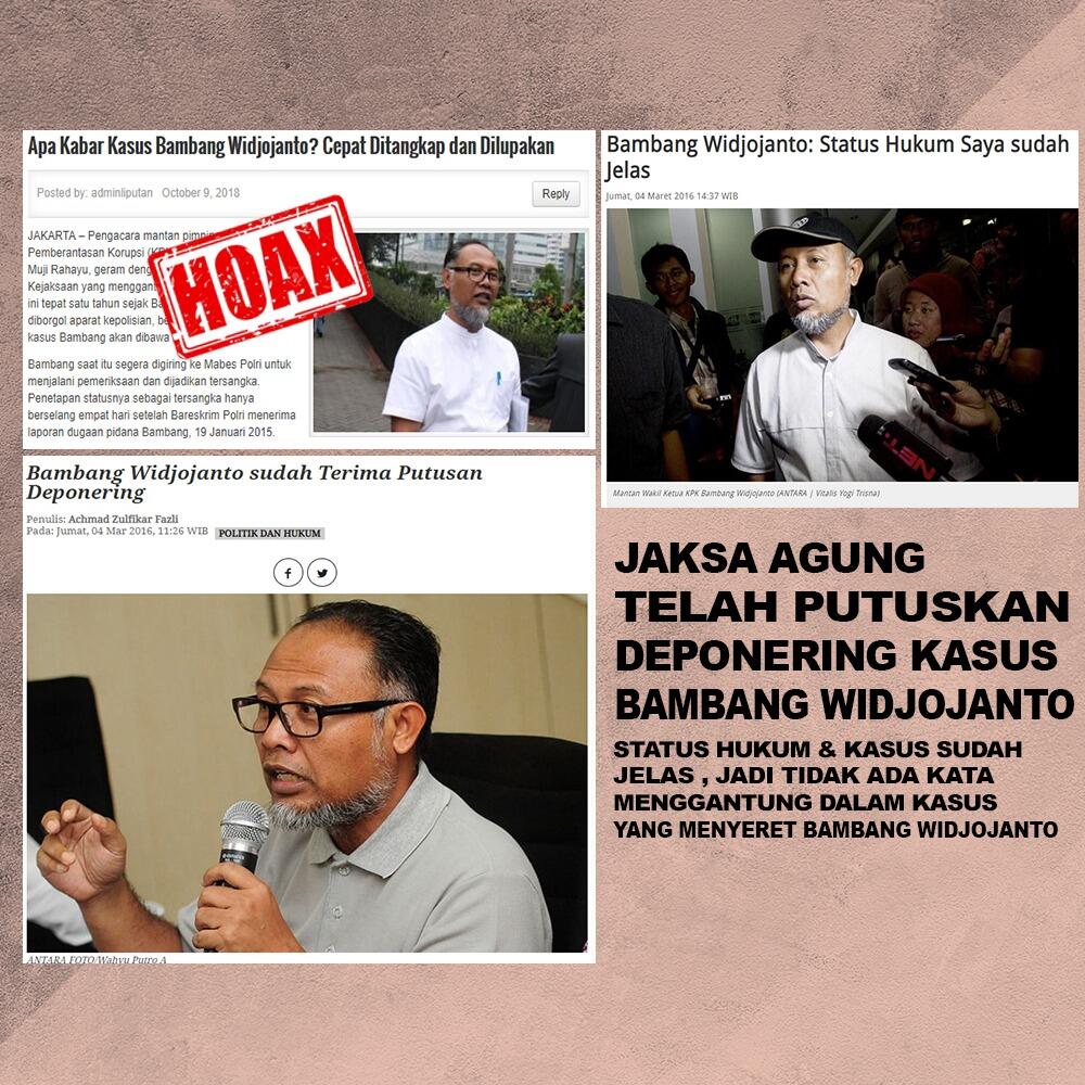 Jaksa Agung Telah Putuskan Deponering Kasus Bambang Widjojanto