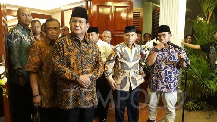 Tim Prabowo Anggap Pemanggilan Amien Rais Upaya Kriminalisasi