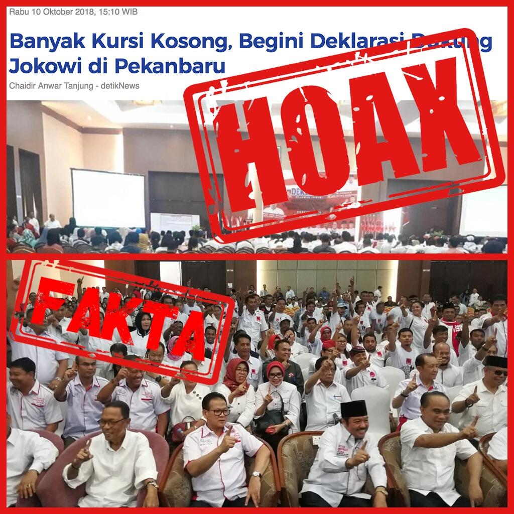 Ternyata Kursi Terisi Sangat Penuh Saat Deklarasi Dukung Jokowi di Pekanbaru