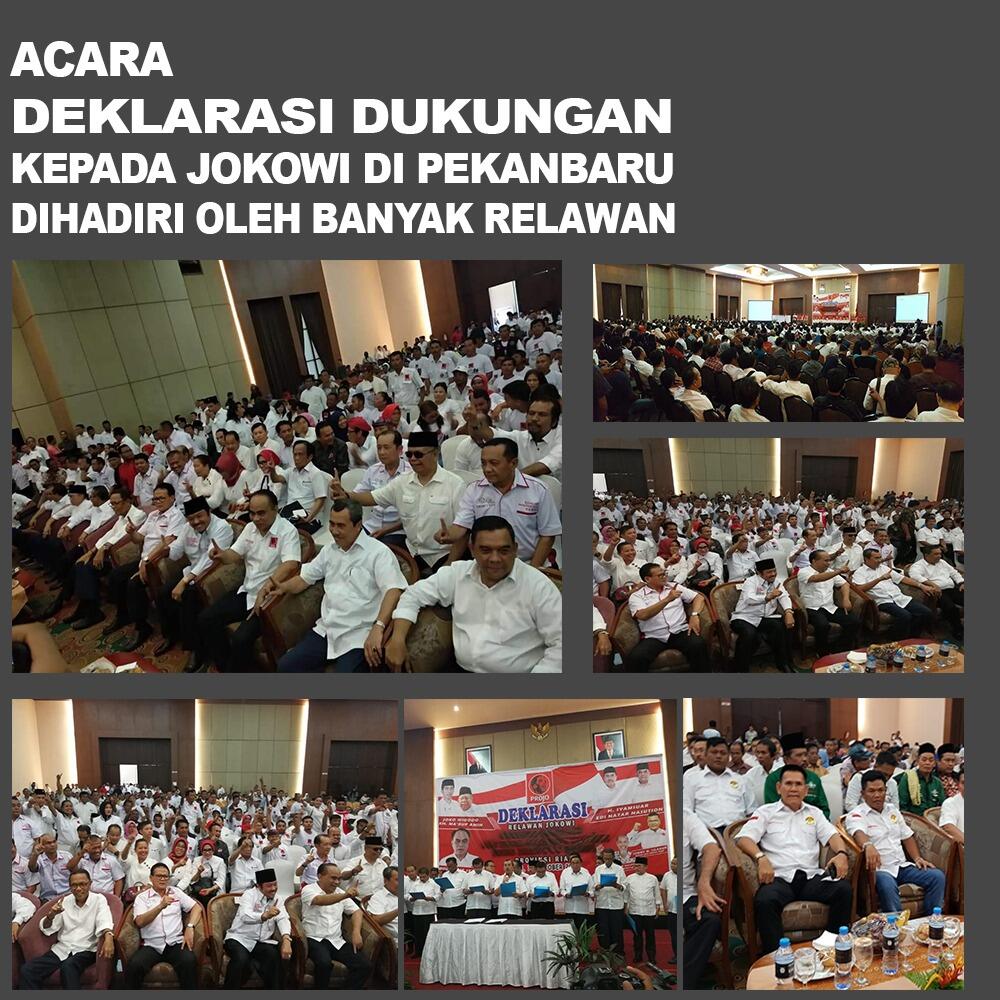 Akhirnya Penuh, Deklarasi Dukung Jokowi di Pekanbaru Meriah