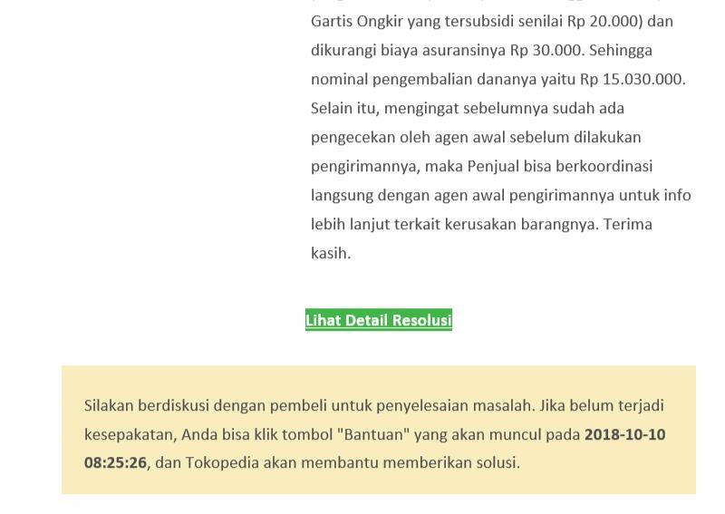 TOKOPEDIA MENGAMBIL ALIH BIAYA ASURANSI DAN TIDAK BERTANGGUNGJAWAB