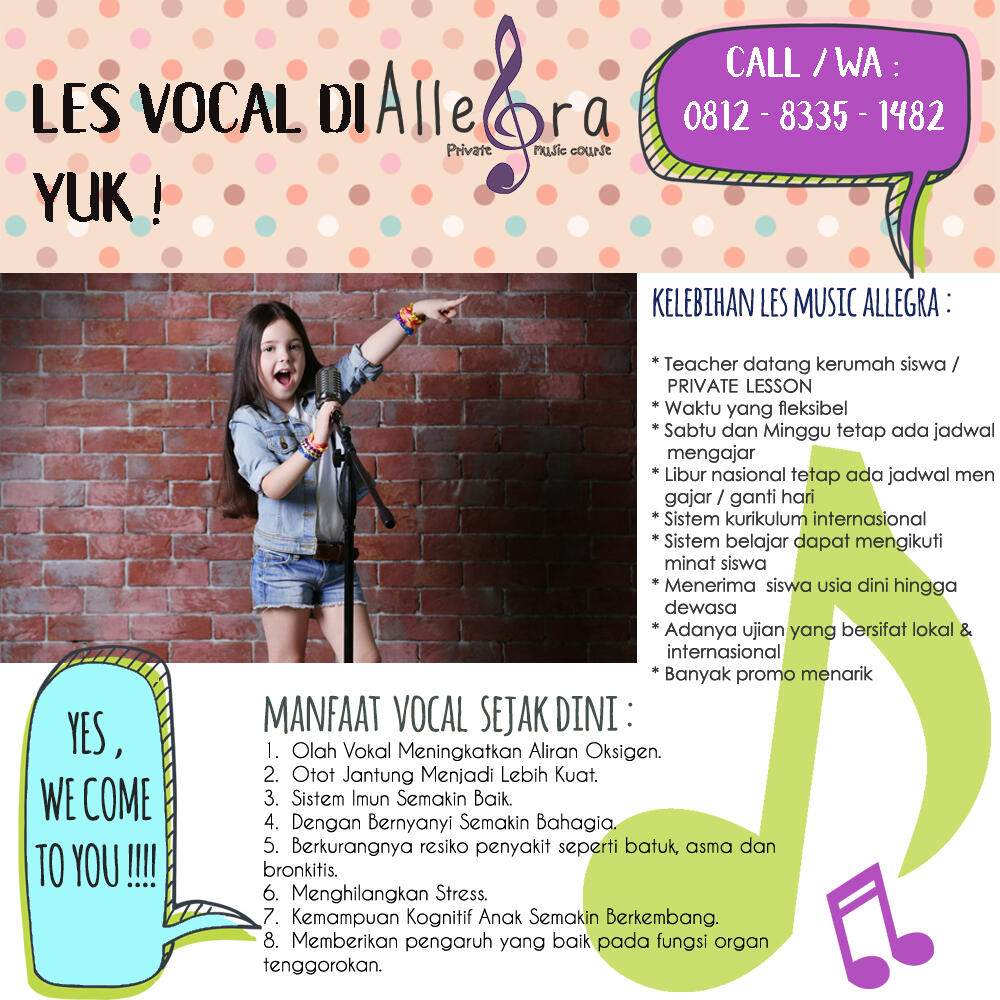 les privat vocal depok, cibubur, jakarta dan sekitarnya (datang kerumah-rumah siswa)