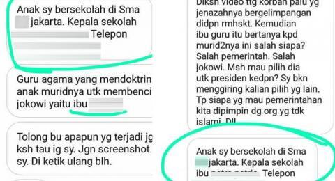 Viral! Guru Agama SMA di Jaksel Doktrin Muridnya Anti Jokowi