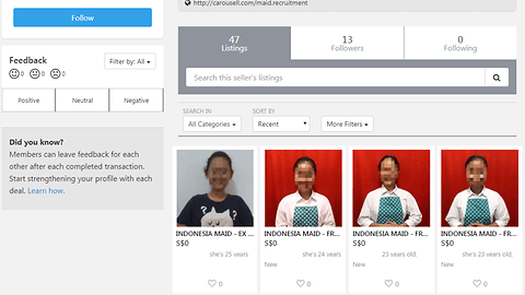 Singapura Proses Secara Hukum Agen yang Pasang Iklan TKI Online