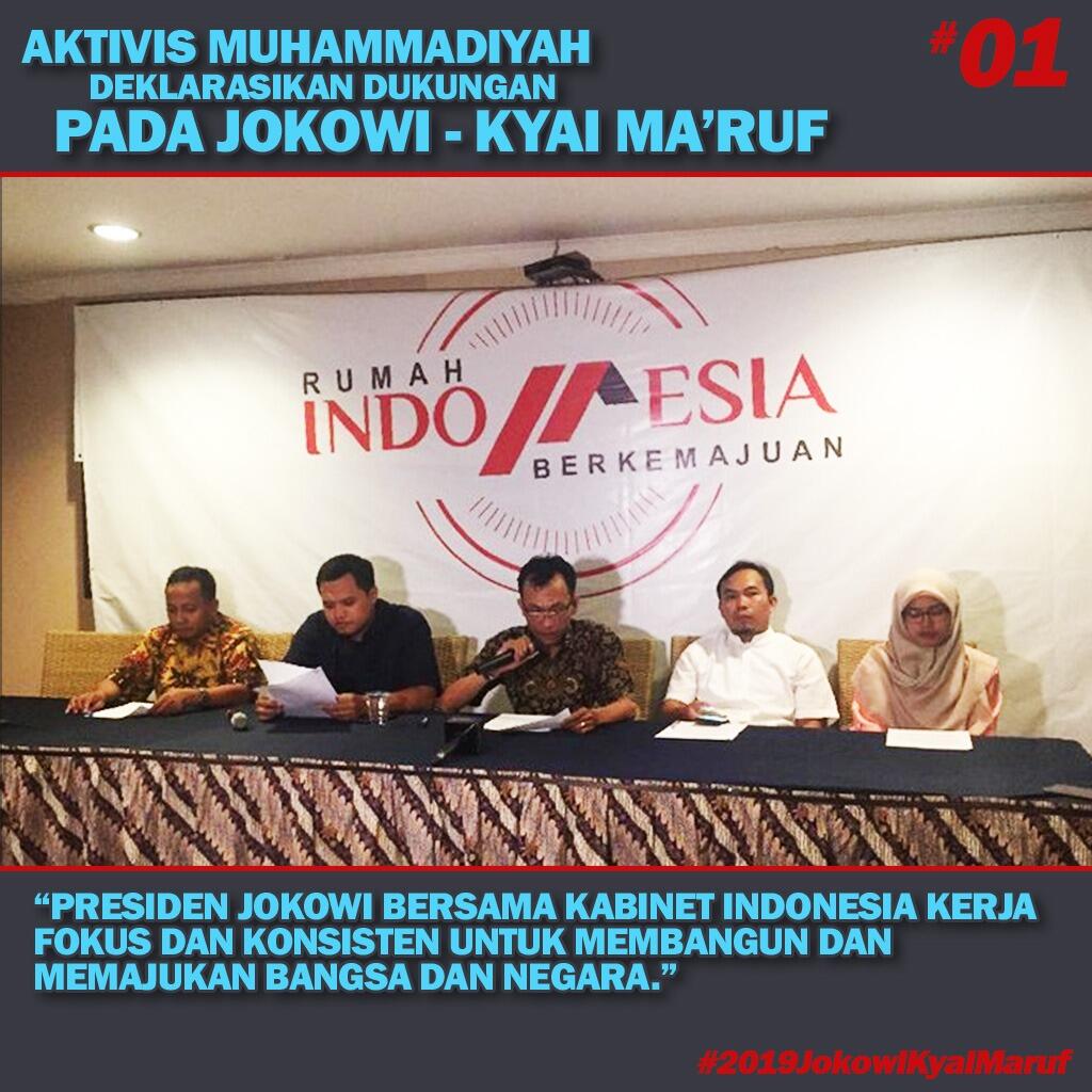 Aktivis Muhammadiyah Deklarasikan Dukung Jokowi-Maruf