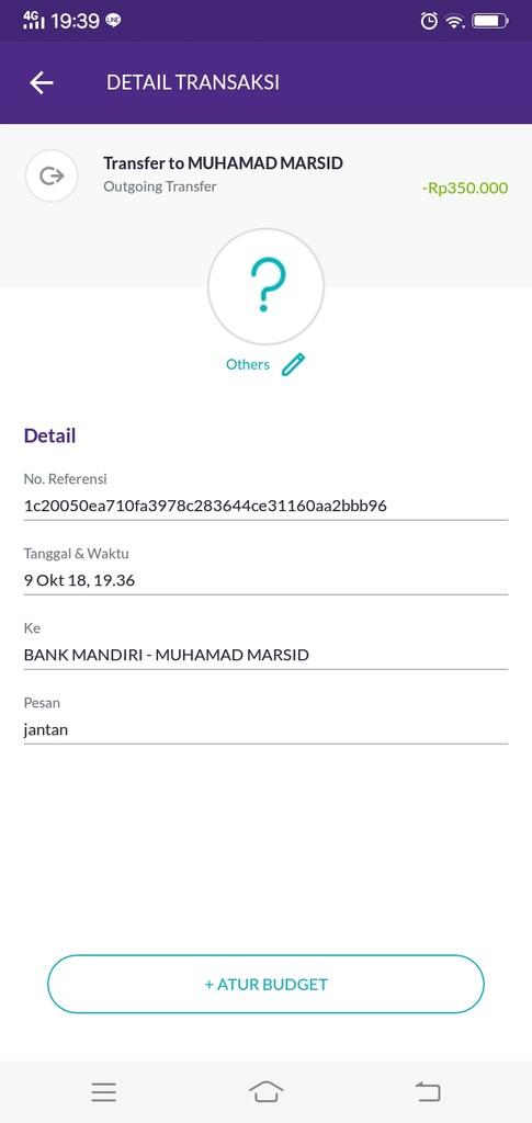 Penipuan Online oleh Nama Muhamad Marsid (Mandiri no.rek:1680001328085)