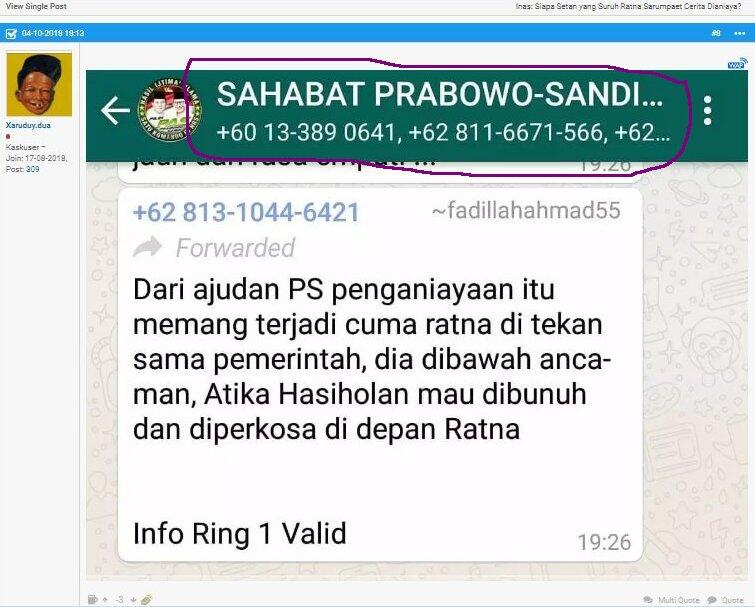 Pengacara tegaskan kabar Atikah Hasiholan akan diperkosa untuk ancam Ratna hoaks