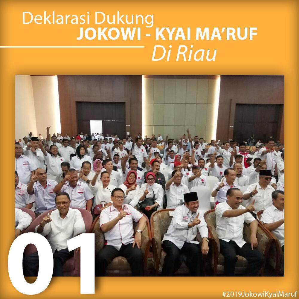 Bupati di Riau dari Gerindra dan PAN Ini Deklarasi Dukung Jokowi