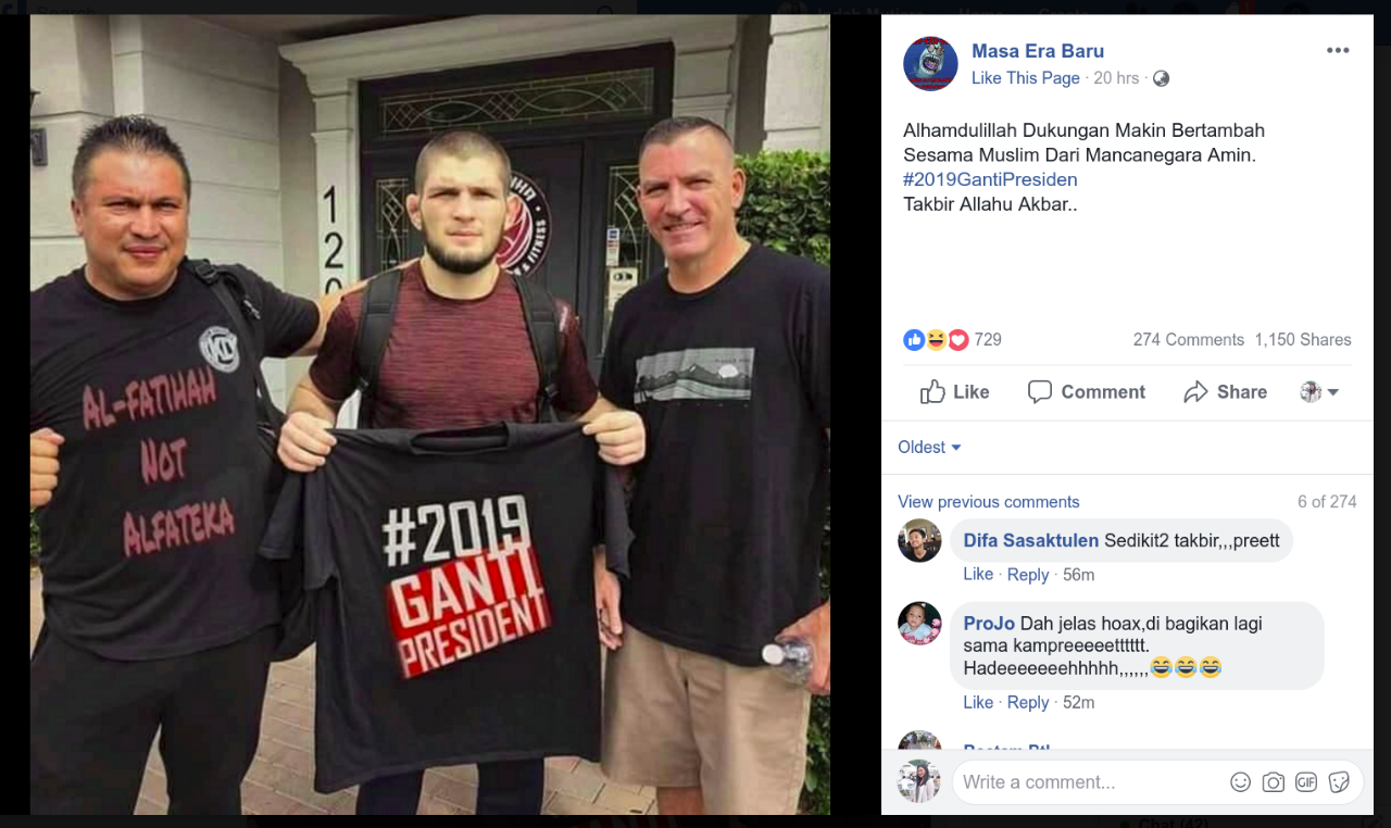 Viral Khabib Nurmagomedov '2019 Ganti Presiden', Faktanya Editan