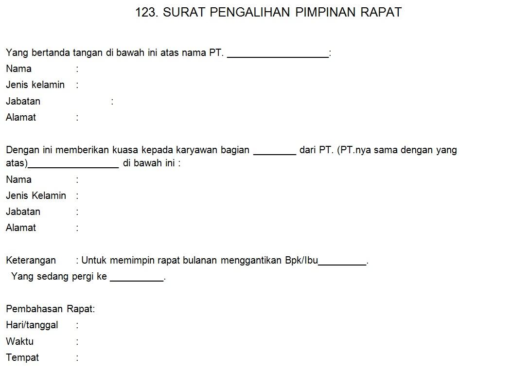 Contoh Draft Akta Notaris