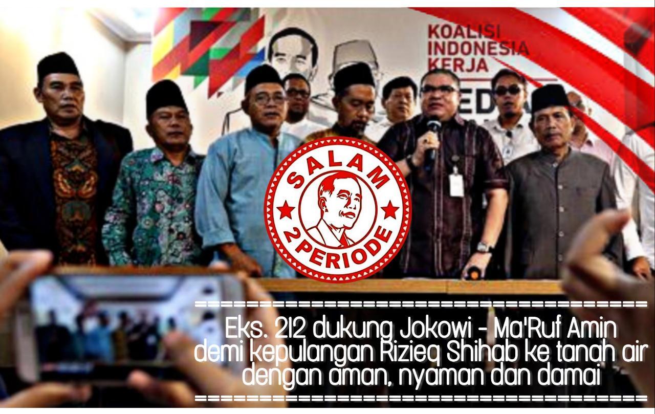 Ingin Ulama Memimpin Negeri, Relawan Eks-212 Dukung Jokowi-Ma'ruf Amin