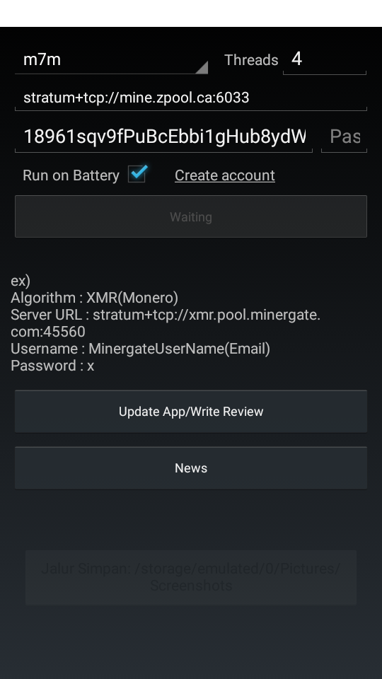 Cara Mining Di zpool.ca Menggunakan AA Miner APK