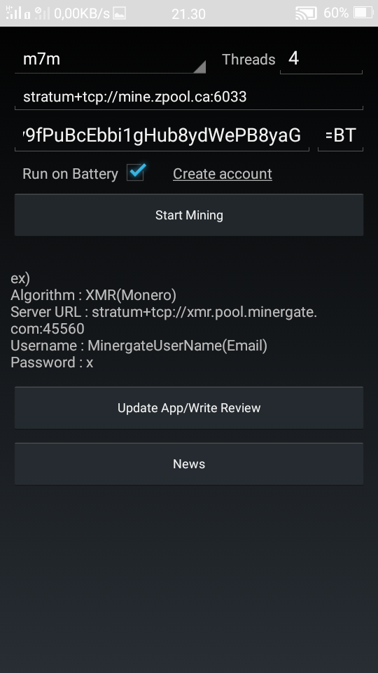 Cara Mining Di zpool.ca Menggunakan AA Miner APK
