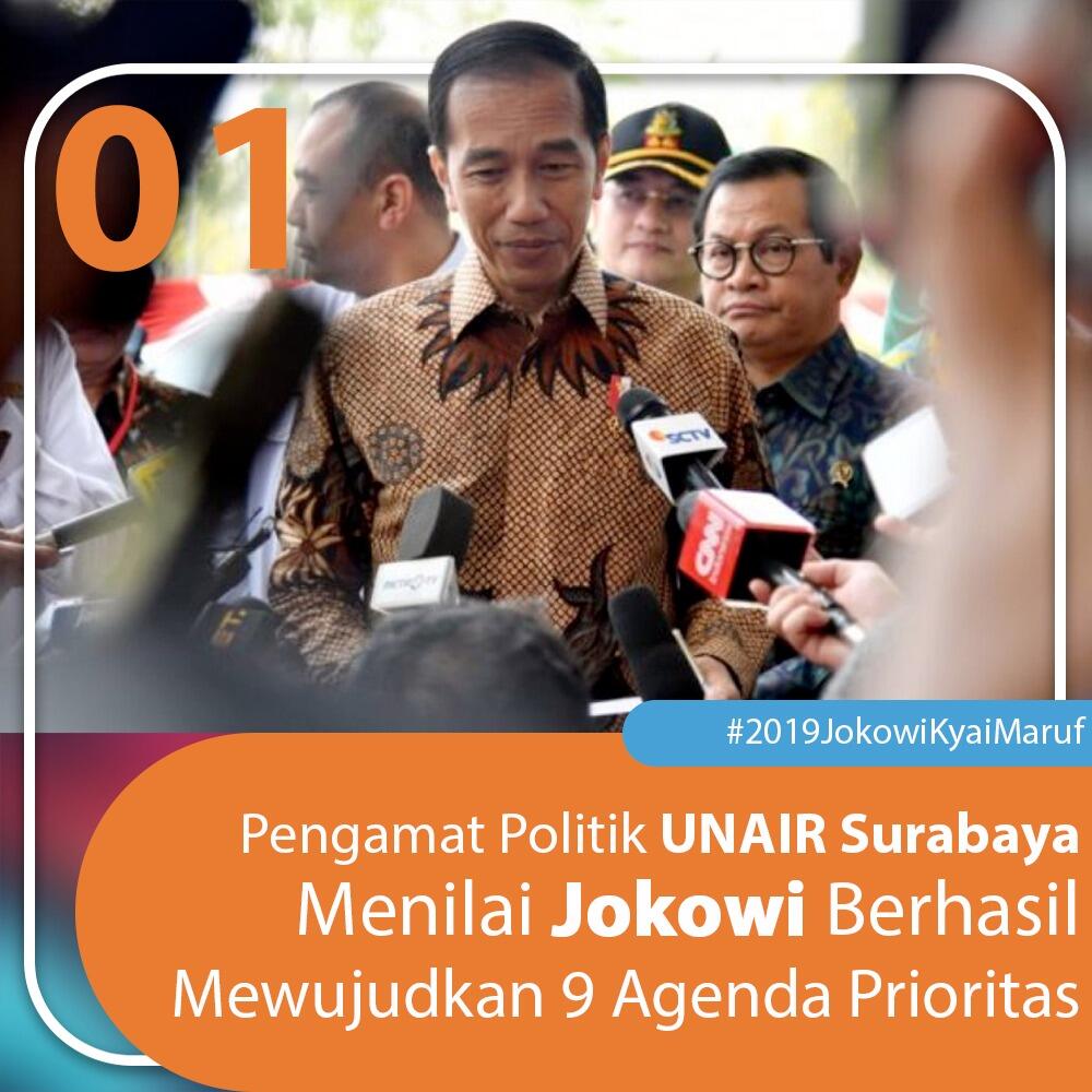4 Tahun Memimpin, Jokowi Disebut Sukses Wujudkan 9 Agenda Prioritas