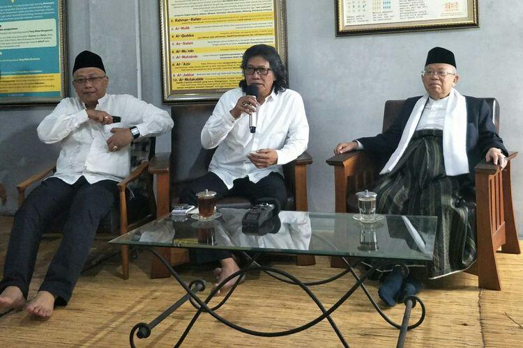 Bertemu Cak Nun, Ma'ruf Amin Minta Masukan untuk Pilpres