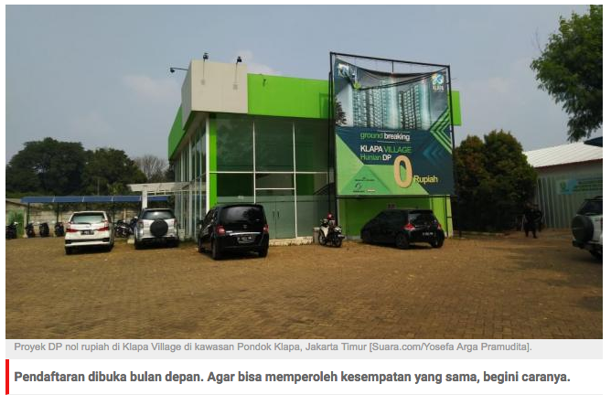 Ini Tata Cara Pendaftaran Program Hunian Rusunami DP 0 Rupiah