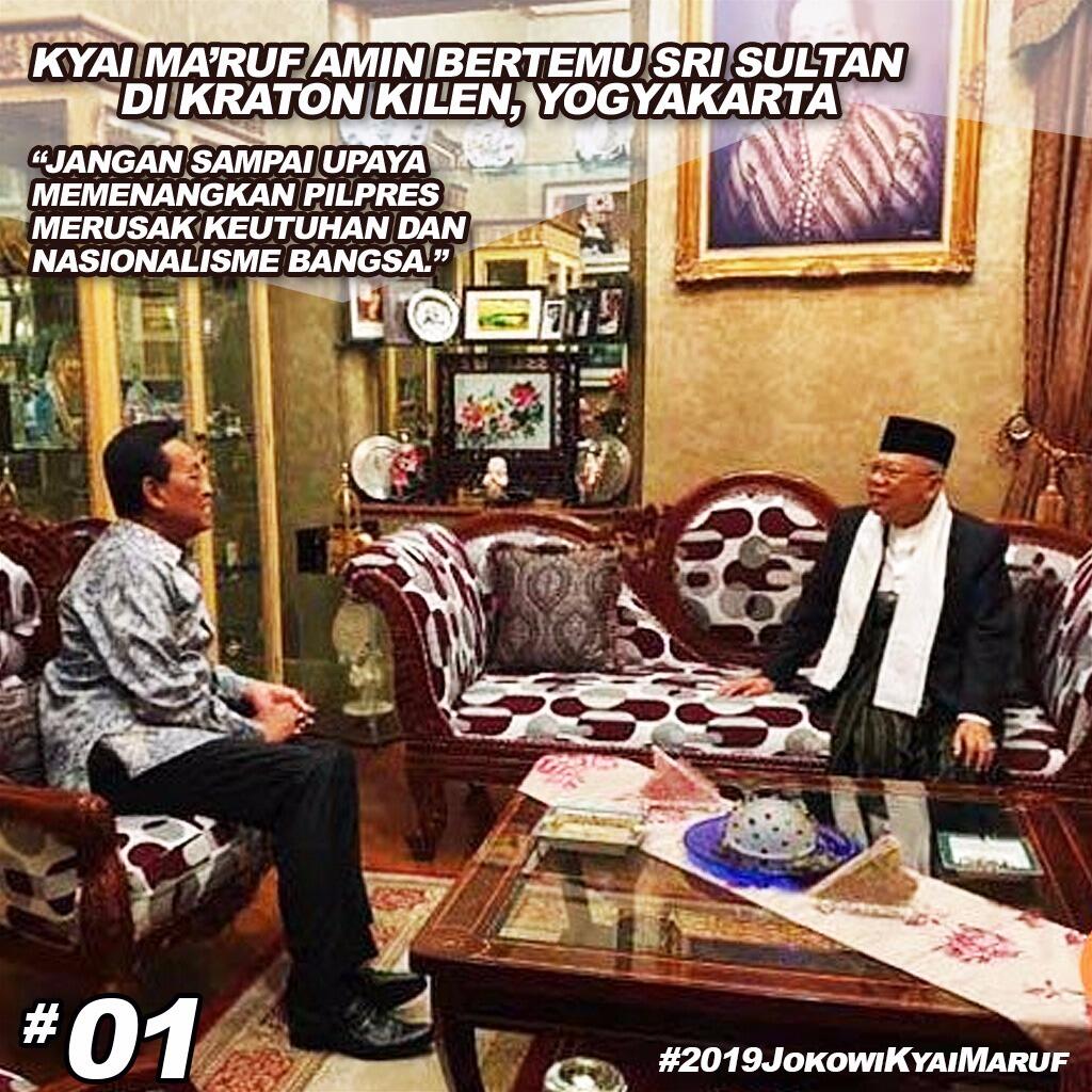 Bertemu Selama 1 Jam, Ini yang Dibicarakan Ma'ruf Amin dan Sri Sultan HB X