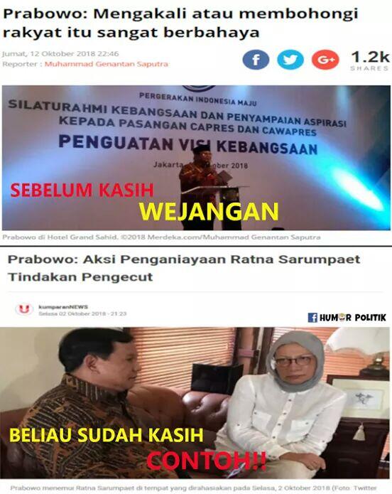 Pak Prabowo Enggan Kampanye Karena Kasus Ratna Sarumpaet?