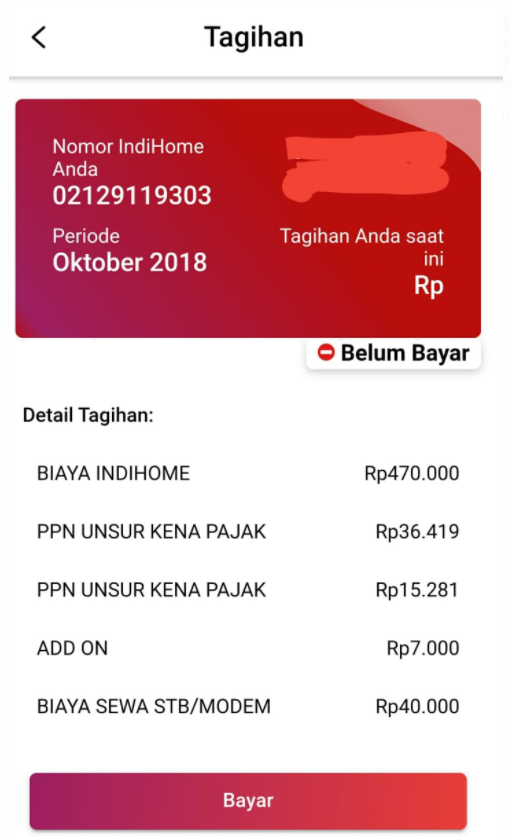 telkom indihome tetap menagih tagihan walaupun sudah dilakukan pelunasan