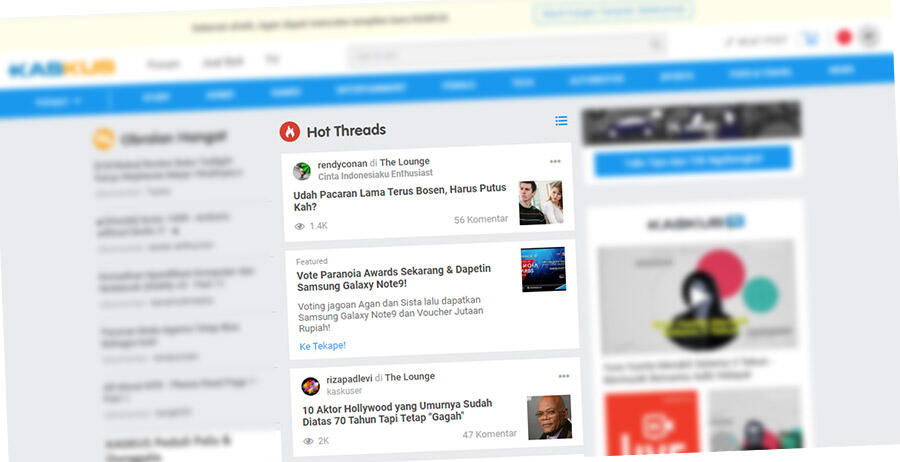 OMG, Tampilan Kaskus Berubah lagi, Tampilan HT semakin Tak Menarik!