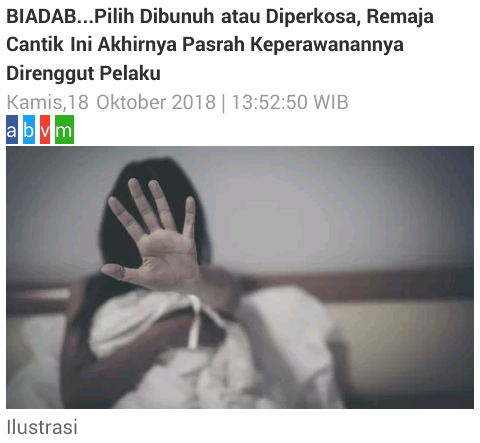 Pilih Dibunuh/Diperkosa, Remaja Cantik Ini Pasrah Keperawanannya Direnggut Pelaku