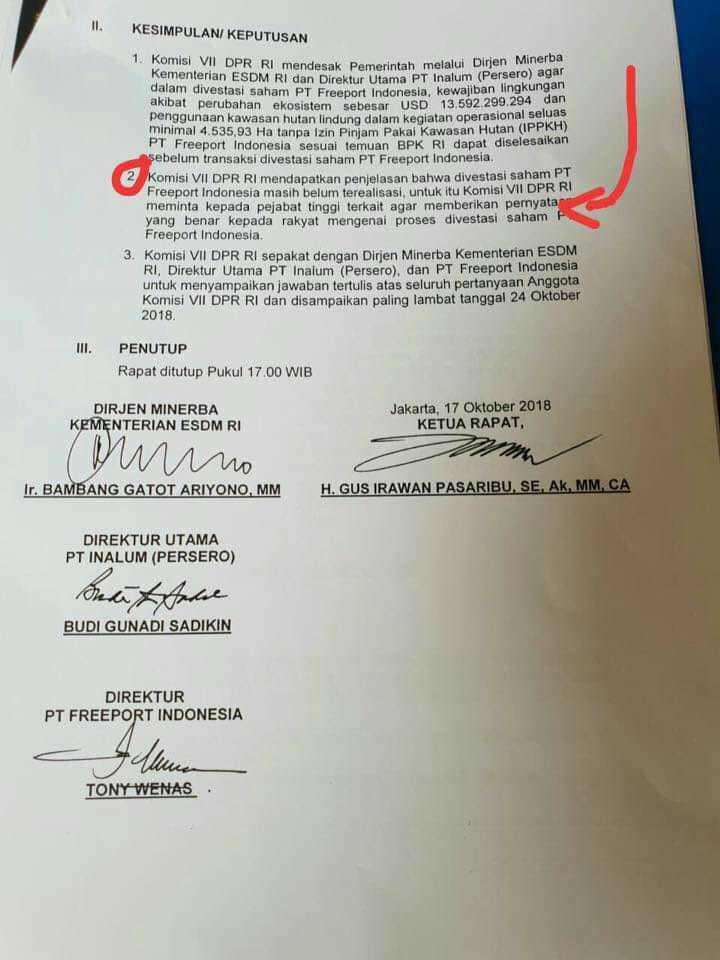 Fakta-Fakta tentang Divestasi Freeport 51%