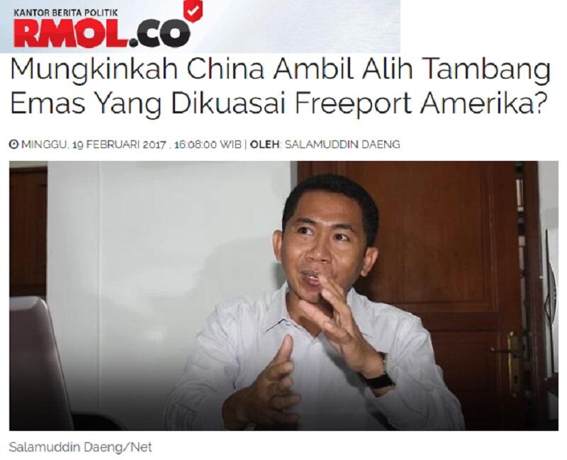 Tanpa Restu dari China, INALUM Belum Bisa Kuasai FREEPORT ...