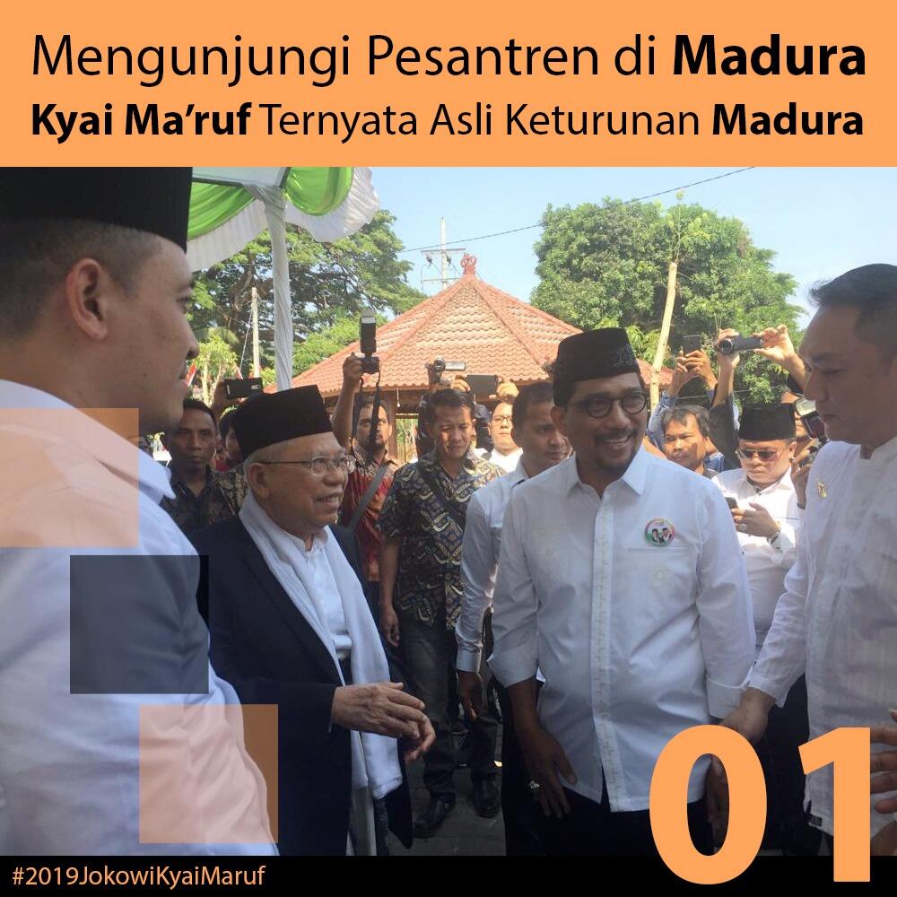 Bertemu Ribuan Warga Bangkalan, Kiai Ma'ruf: Saya Keturunan Madura