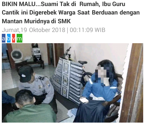 Ibu Guru Cantik ini Digerebek Warga Saat Berduaan dengan Mantan Muridnya di SMK