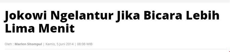 Gaya Bicara Jokowi Akhir2 Ini Dinilai Mengkhawatirkan, Jangan Blunder Kayak Ahok