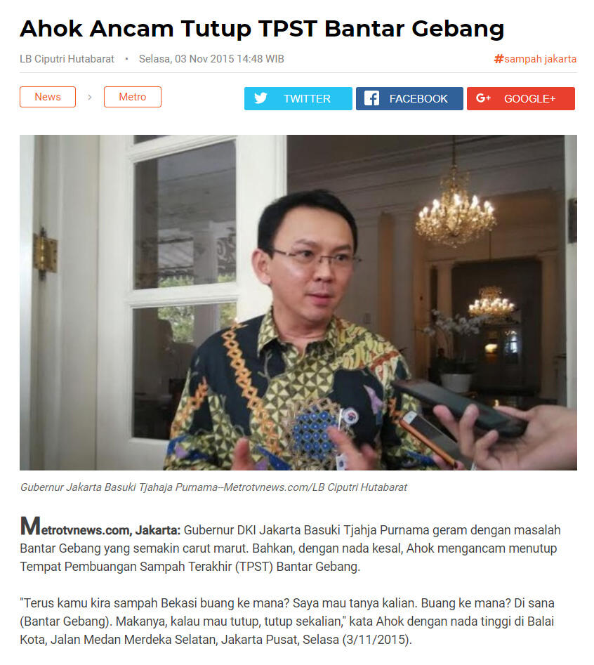 Anies Baswedan Berang dengan Ancaman Wali Kota Bekasi Soal Sampah