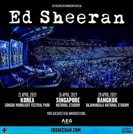 Ed Sheeran Bakal Tur Asia Tahun 2019. Kemungkinan Besar ke Indonesia Gan!