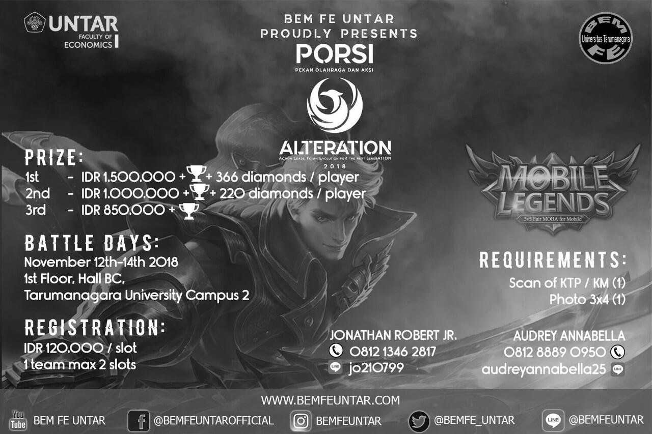 Tournament Mobile Legends Porsi "Alteration" BemFE Untar