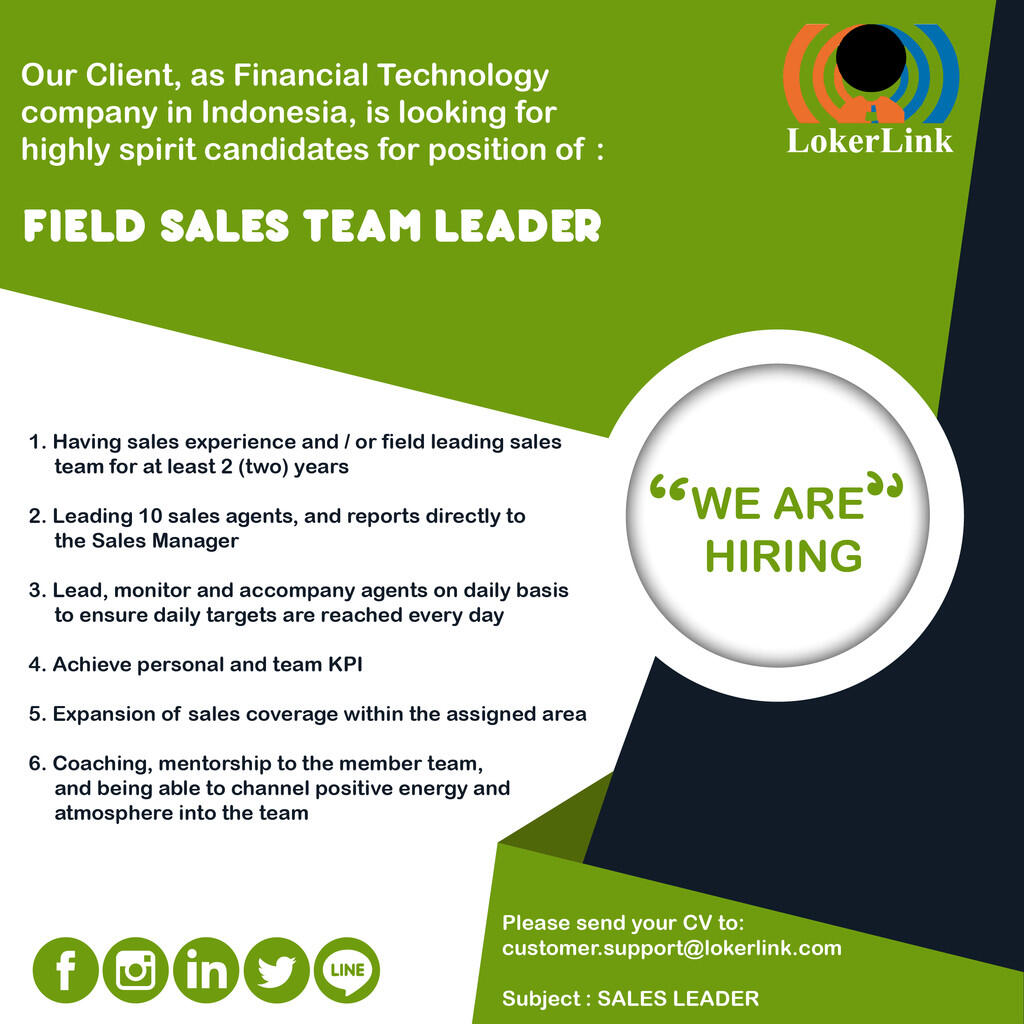 FIELD SALES TEAM LEADER : (JAKARTA)