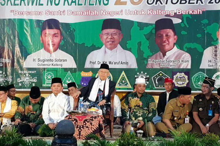 Ma'ruf Amin: Tak Ada Jokowi, maka Tak Ada Hari Santri Nasional