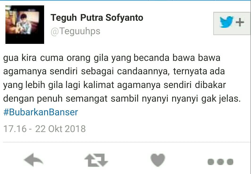 Aksi Pembakaran Bendera Picu Tagar #BubarkanBanser